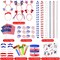 132 Pcs Patriotic Party Favors, 4th of July Accessories Include Headbands Glasses Necklaces Flags Bracelets